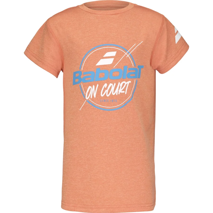 Tee-shirt de tennis Babolat Exercise Graphic Tee Garçon Orange