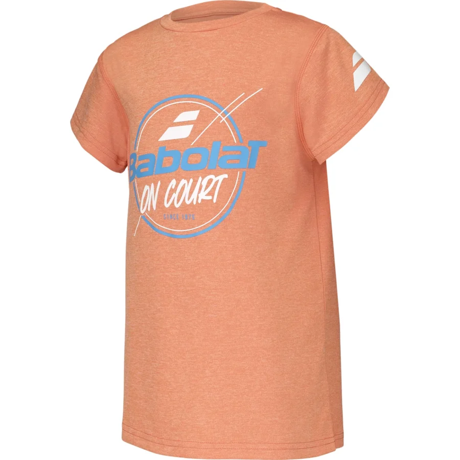 Tee-shirt de tennis Babolat Exercise Graphic Tee Garçon Orange, vue 2