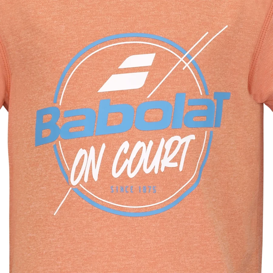 Tee-shirt de tennis Babolat Exercise Graphic Tee Garçon Orange, vue 4