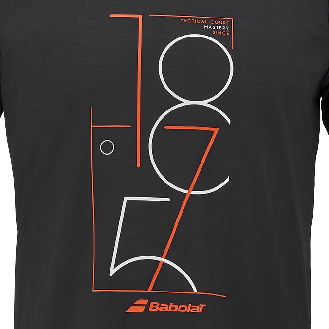 Tee-shirt Babolat Exercise Graphic Tee Homme Noir, vue 4