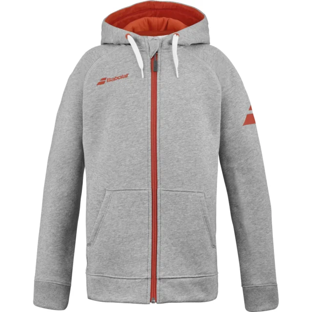 Veste à capuche Babolat Exercise Hood Jacket Junior Gris