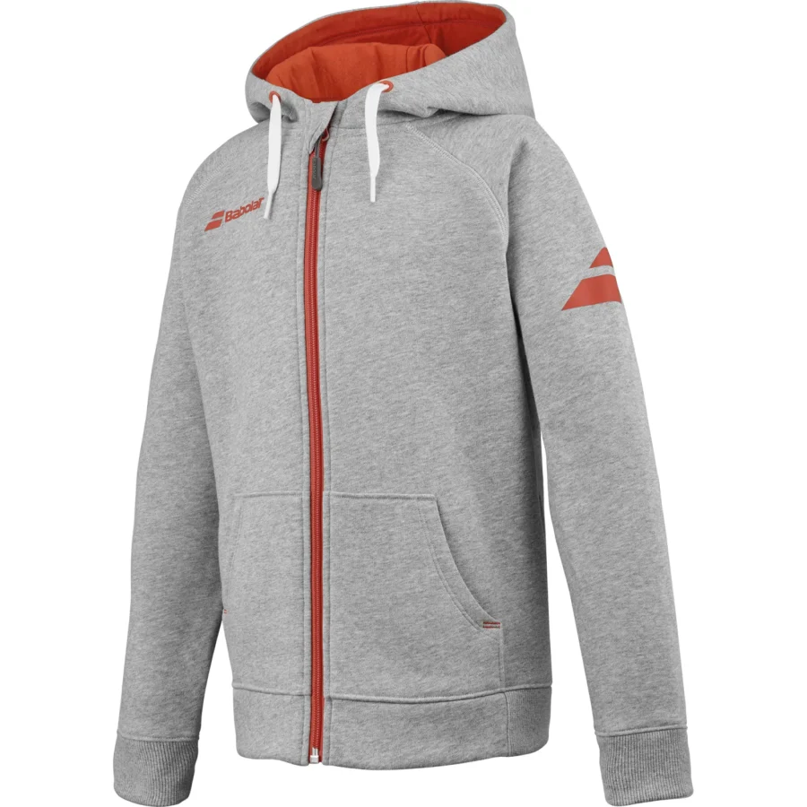 Veste à capuche Babolat Exercise Hood Jacket Junior Gris, vue 2