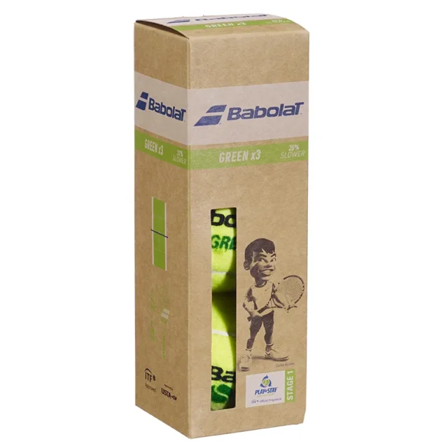 Balles de tennis Babolat Green X3