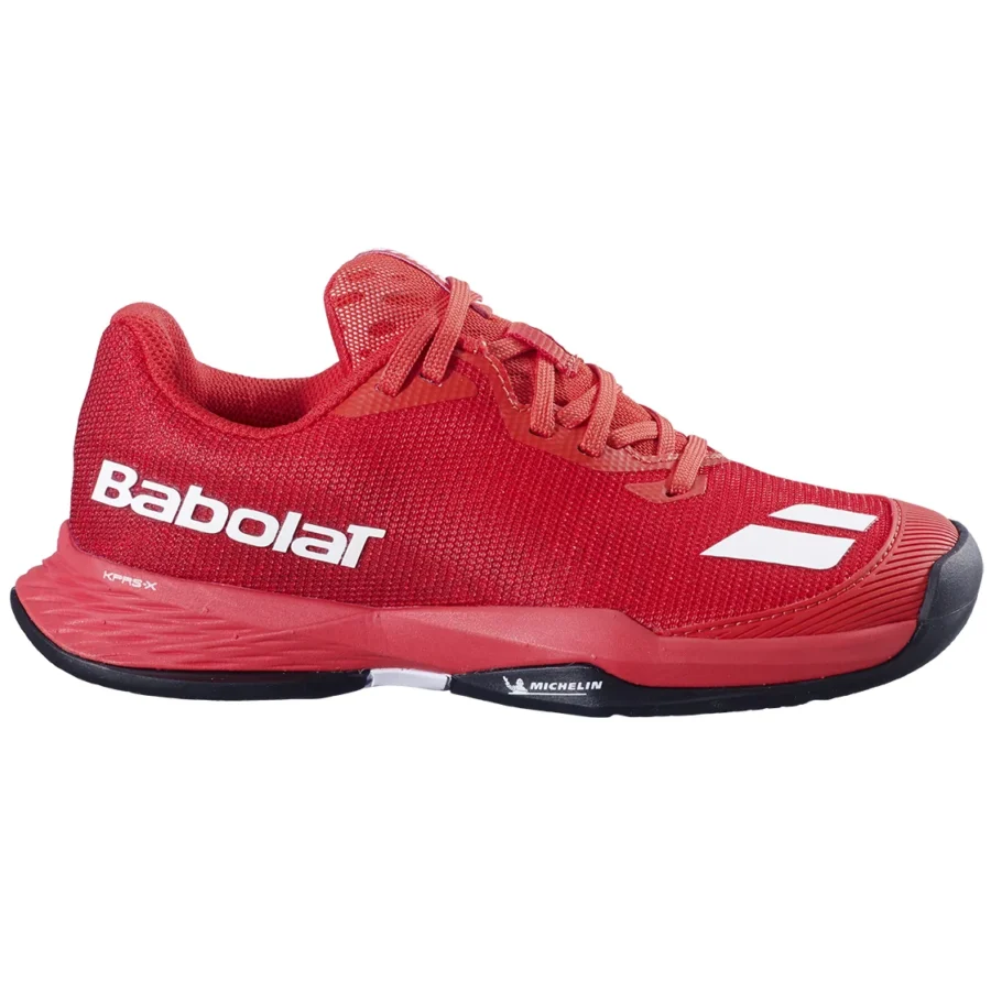 Chaussures de tennis Babolat Jet Mach 3 Junior All Court Enfant Rouge / Blanc