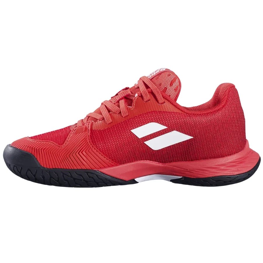 Chaussures de tennis Babolat Jet Mach 3 Junior All Court Enfant Rouge / Blanc, vue 2