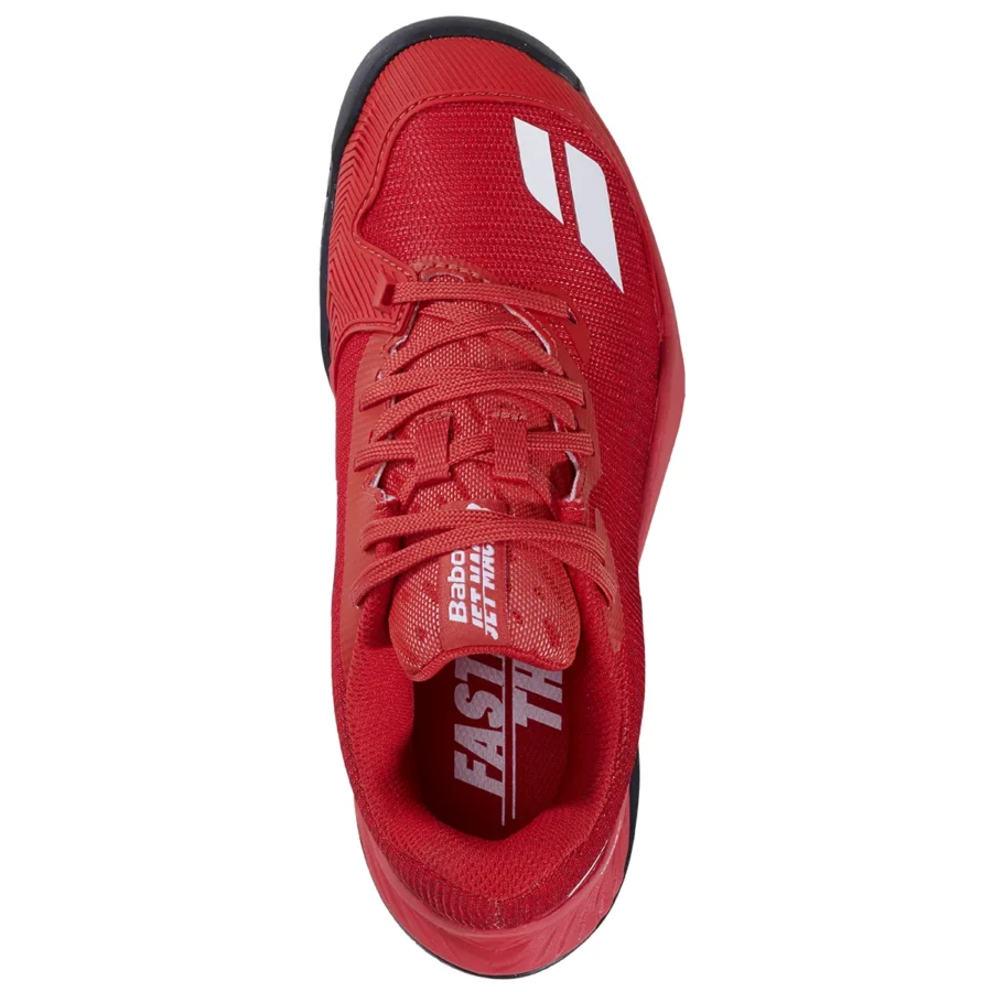 Chaussures de tennis Babolat Jet Mach 3 Junior All Court Enfant Rouge / Blanc, vue 3