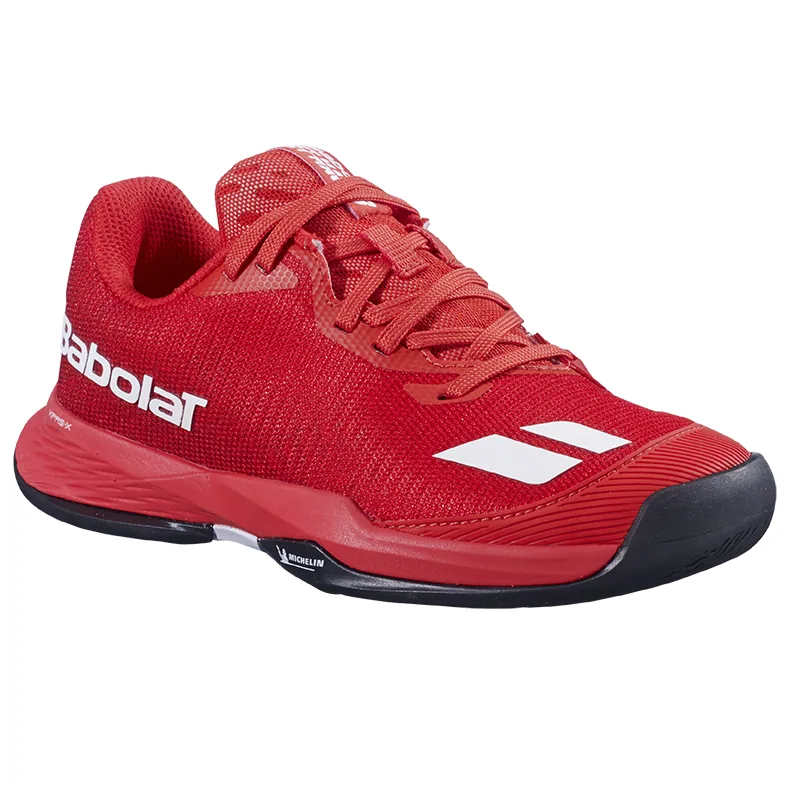 Chaussures de tennis Babolat Jet Mach 3 Junior All Court Enfant Rouge / Blanc, vue 4