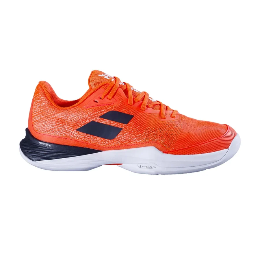 Chaussures de tennis Babolat Jet Mach 3 All Court Homme Blanc / Strike red, vue 3