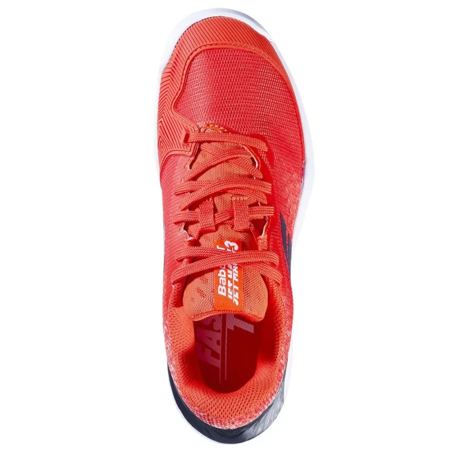Chaussures de tennis Babolat Jet Mach 3 All Court Homme Blanc / Strike red, vue 6