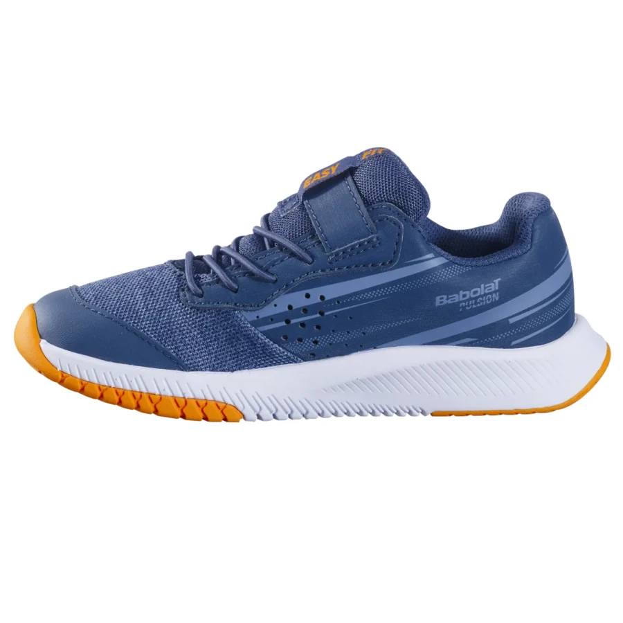 Chaussures de tennis Babolat Pulsion All Court Kid Scratchs Bleu / Jaune, vue 2