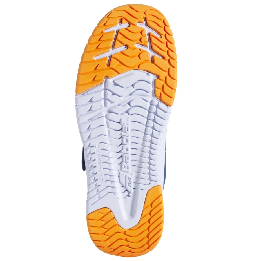 Chaussures de tennis Babolat Pulsion All Court Kid Scratchs Bleu / Jaune, vue 5