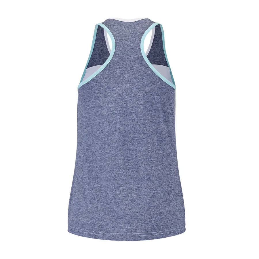 Débardeur de tennis Babolat Play Femme col V Blanc / Bleu, vue 2