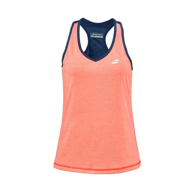 Débardeur de tennis Babolat Play Tank Top Fille Orange / Bleu foncé