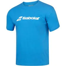 Tee-shirt Babolat Exercise Tee Homme Bleu chiné / Bleu clair, vue 2