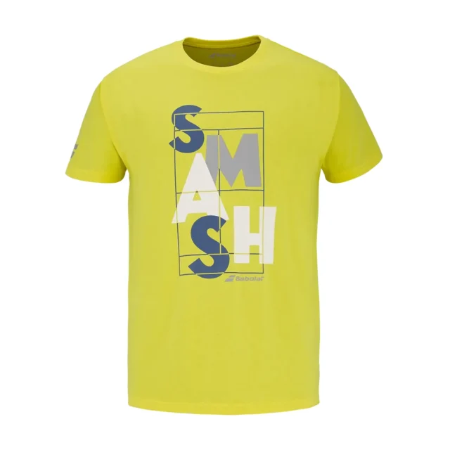 Tee-shirt Babolat Exercise Message Tee Homme Jaune / Noir