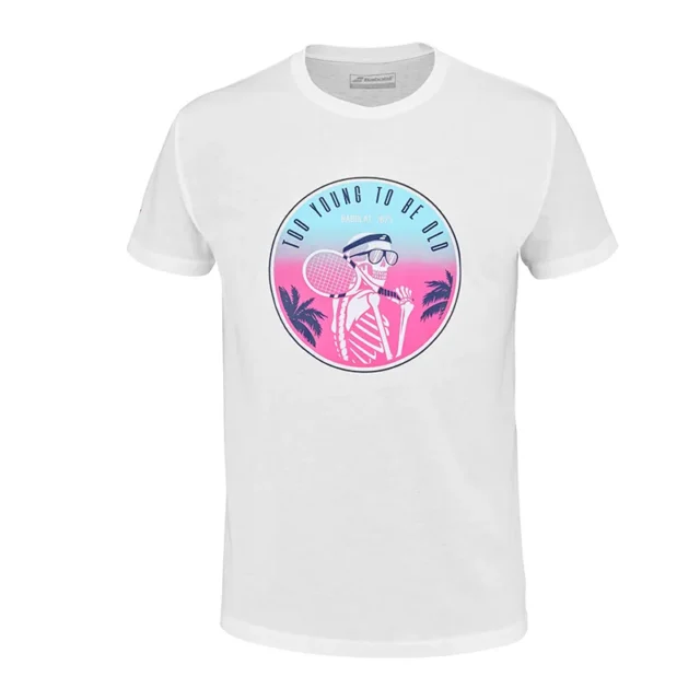 Tee-shirt Babolat Exercise Message Tee Homme Blanc