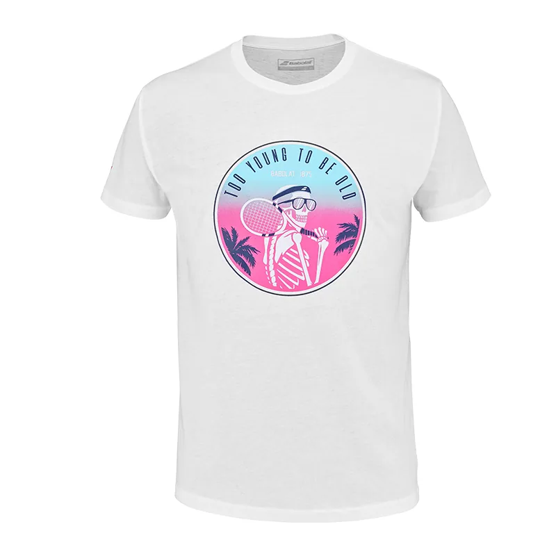Tee-shirt Babolat Exercise Message Tee Homme Blanc