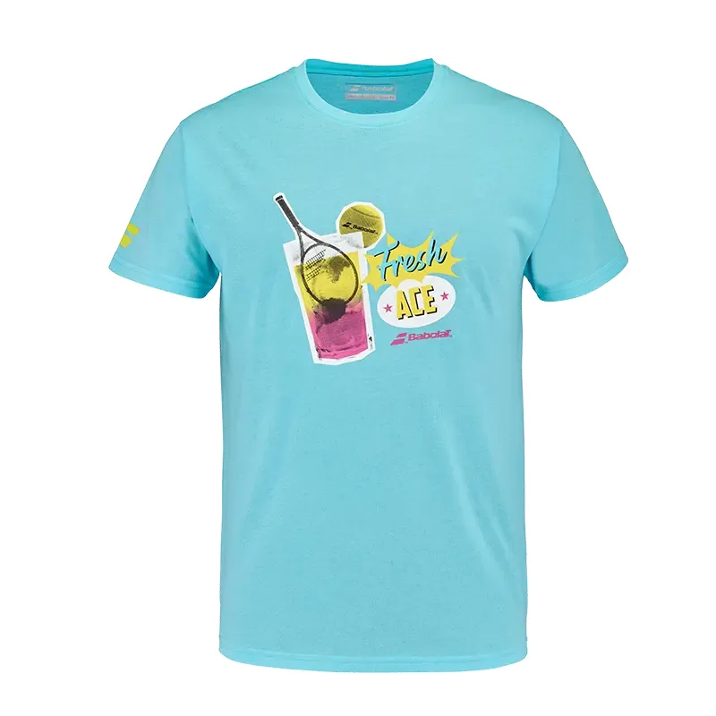 Tee-shirt Babolat Exercise Message Tee Homme Bleu angel