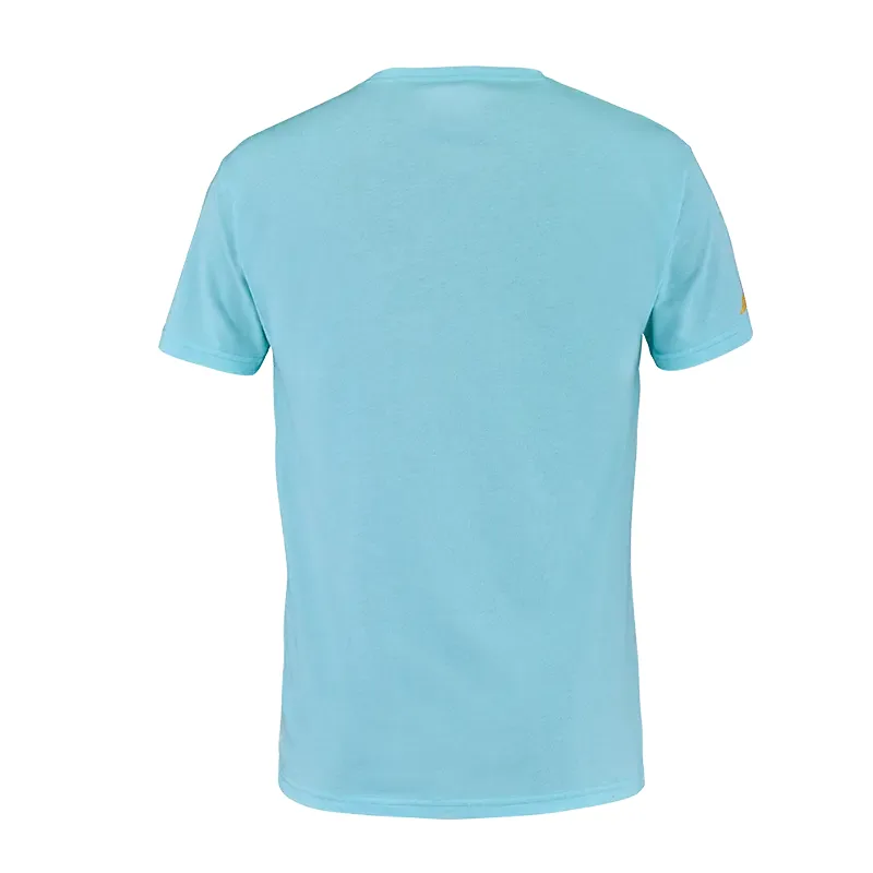 Tee-shirt Babolat Exercise Message Tee Homme Bleu angel, vue 3