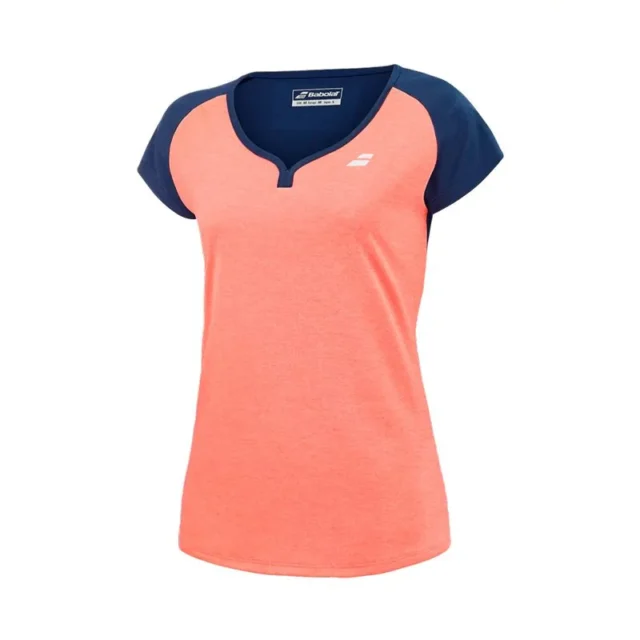 Tee-shirt Babolat Play Cap Sleeve Top Femme Orange / Bleu foncé