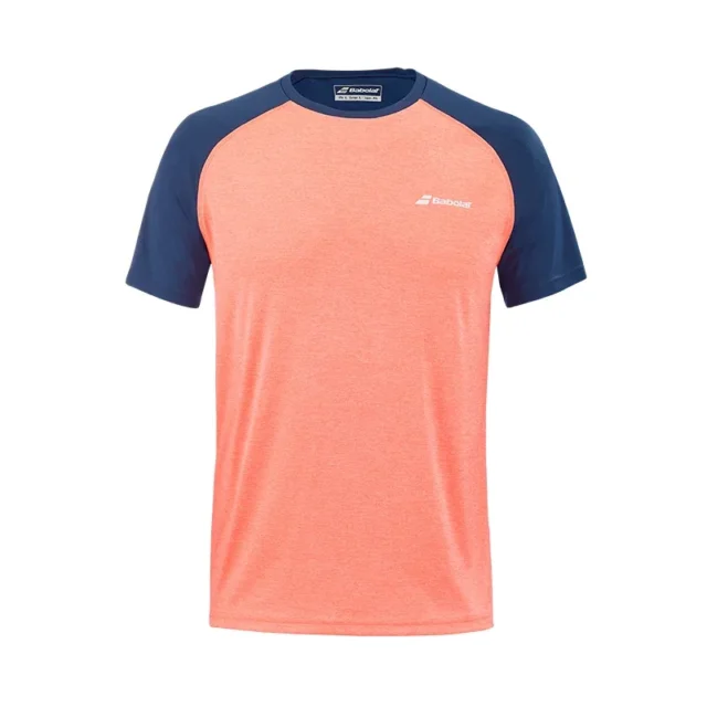 Tee-shirt Babolat Play Crew Neck Tee Homme Orange / Bleu foncé