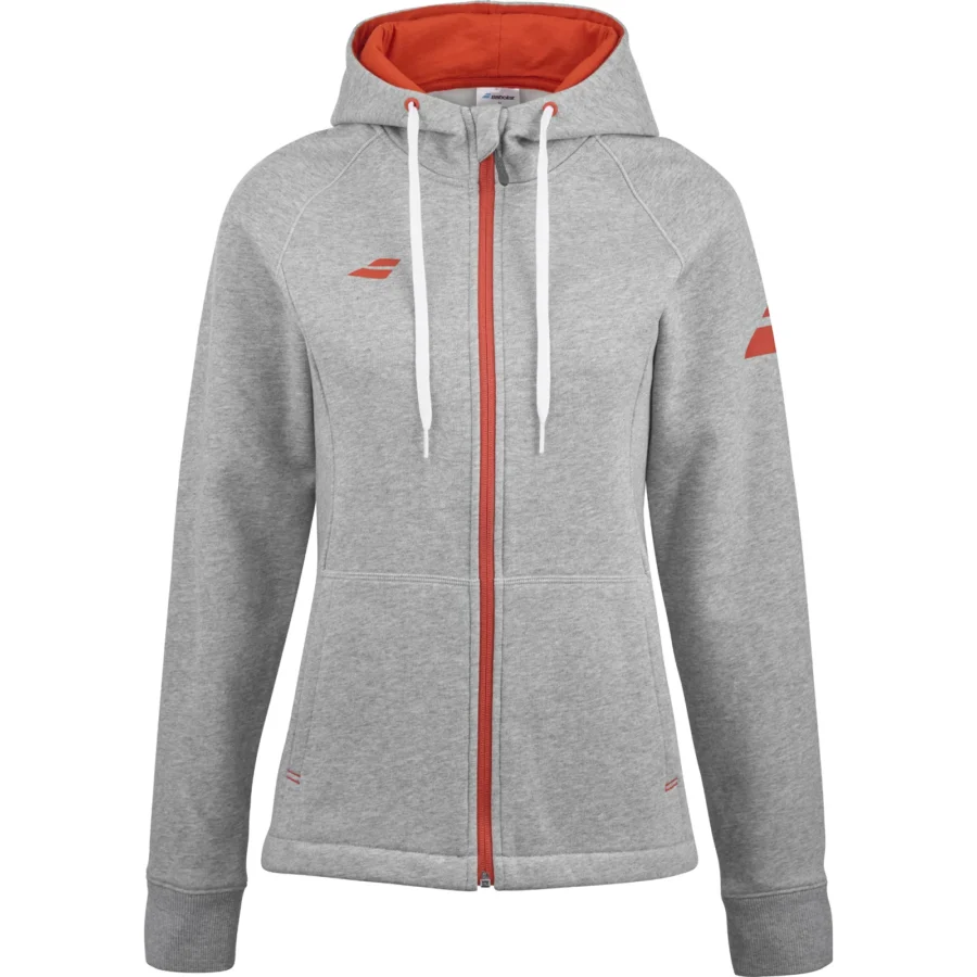 Veste à capuche Babolat Exercise Hood Jacket Femme Bleu chiné / Gris, vue 3
