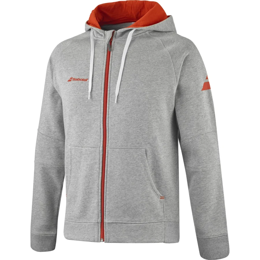 Veste à capuche Babolat Exercise Hood Jacket Homme Gris, vue 2