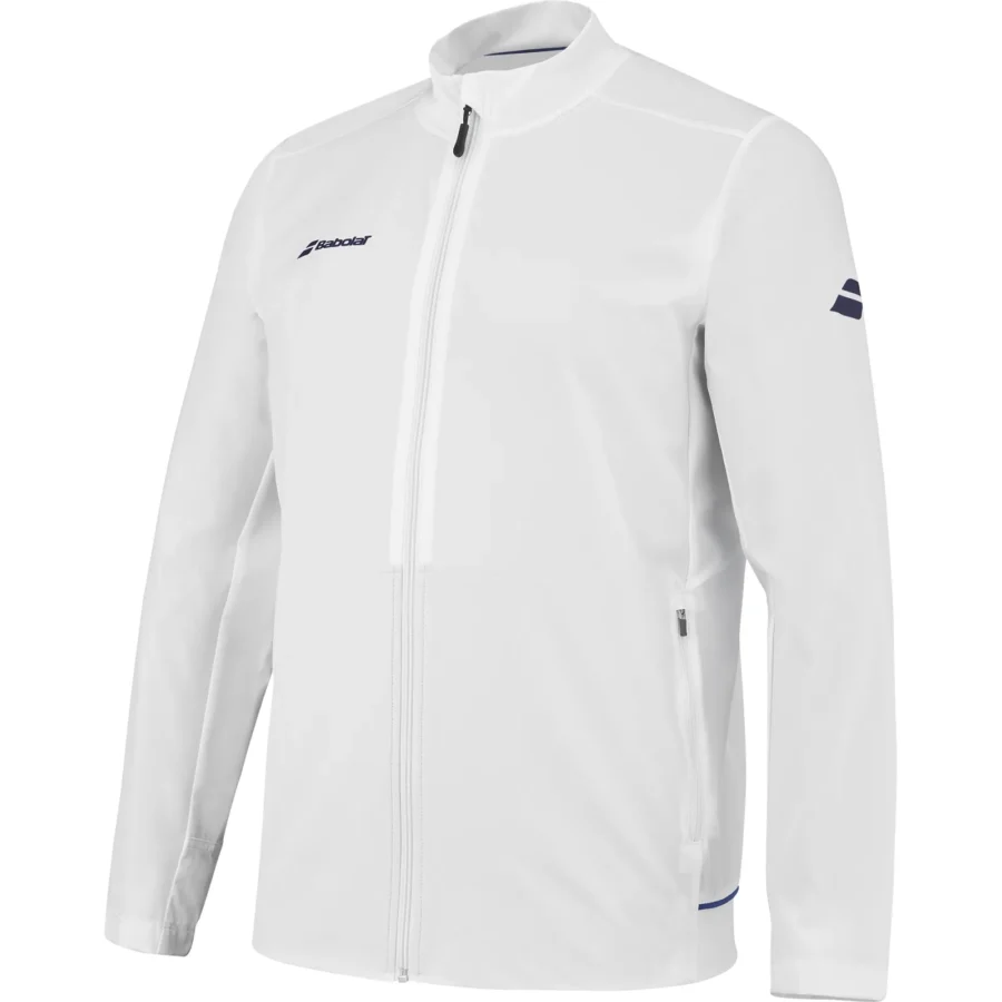 Veste de tennis Babolat Play Jacket Homme Blanc, vue 2